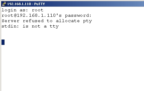 Server refused to allocate pty stdin: is not a tty